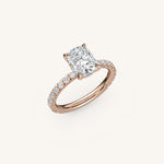 Load image into Gallery viewer, The Trelisse –Solitaire Hidden Halo Diamond Engagement Ring
