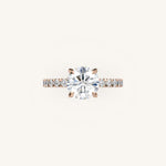 Load image into Gallery viewer, The Trelisse –Solitaire Hidden Halo Diamond Engagement Ring
