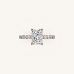 Load image into Gallery viewer, The Trelisse –Solitaire Hidden Halo Diamond Engagement Ring
