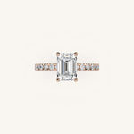 Load image into Gallery viewer, The Trelisse –Solitaire Hidden Halo Diamond Engagement Ring
