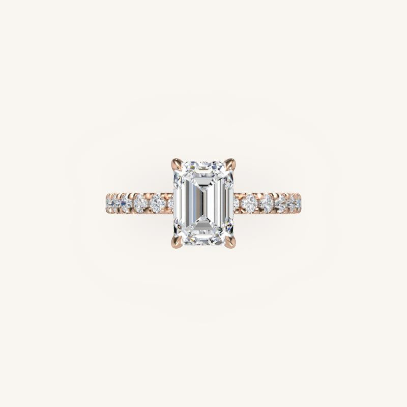 The Trelisse –Solitaire Hidden Halo Diamond Engagement Ring