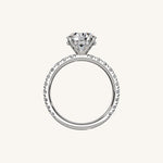 Load image into Gallery viewer, The Trelisse –Solitaire Hidden Halo Diamond Engagement Ring
