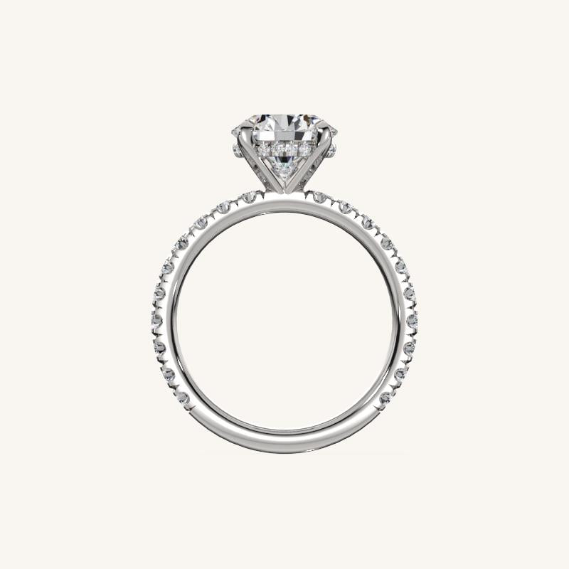 The Trelisse –Solitaire Hidden Halo Diamond Engagement Ring