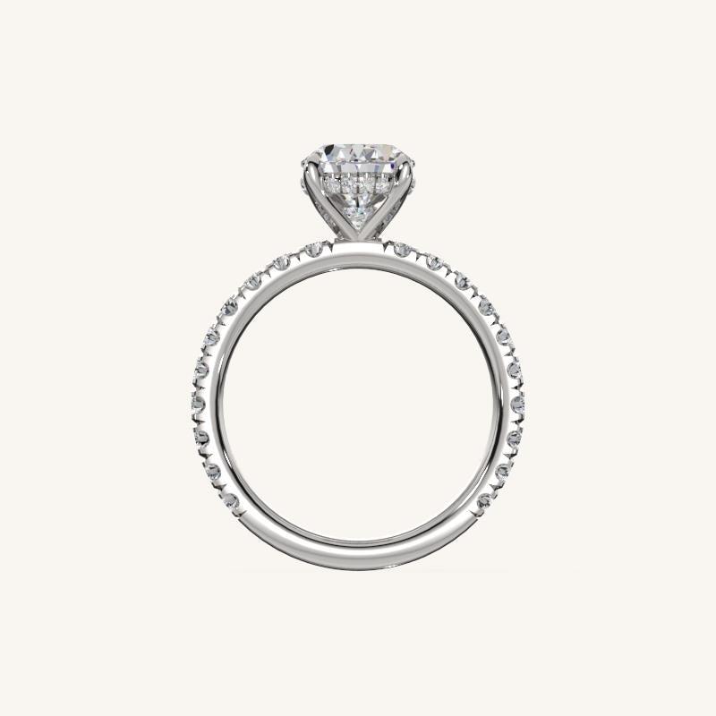 The Trelisse –Solitaire Hidden Halo Diamond Engagement Ring