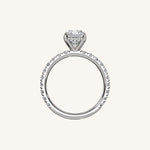 Load image into Gallery viewer, The Trelisse –Solitaire Hidden Halo Diamond Engagement Ring
