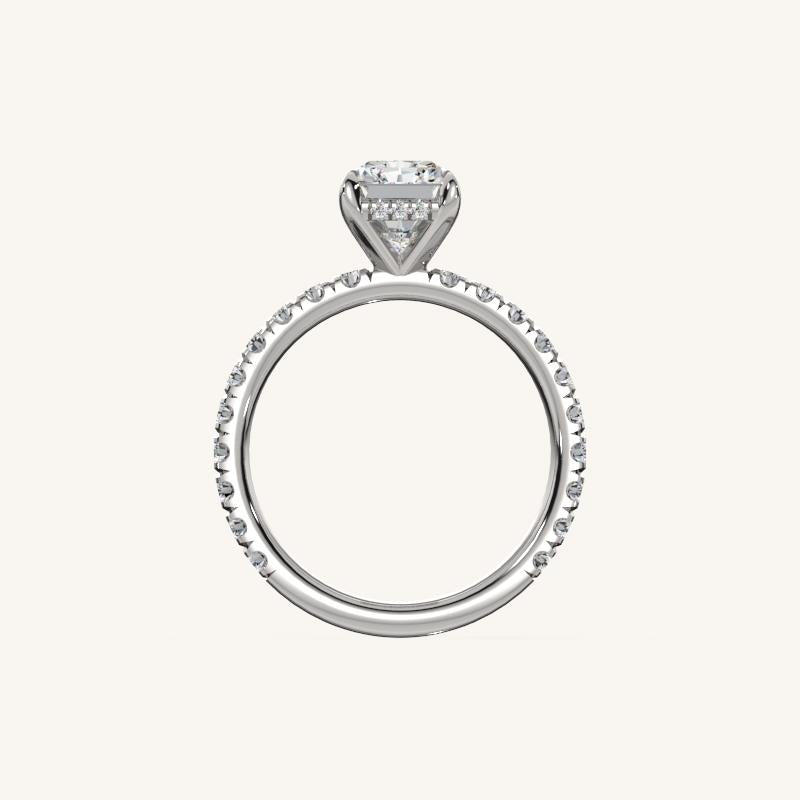 The Trelisse –Solitaire Hidden Halo Diamond Engagement Ring