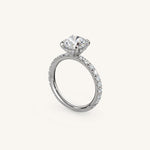 Load image into Gallery viewer, The Trelisse –Solitaire Hidden Halo Diamond Engagement Ring
