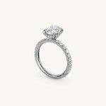 Load image into Gallery viewer, The Trelisse –Solitaire Hidden Halo Diamond Engagement Ring
