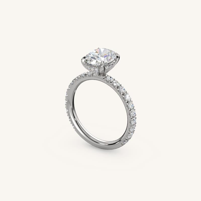 The Trelisse –Solitaire Hidden Halo Diamond Engagement Ring