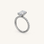 Load image into Gallery viewer, The Trelisse –Solitaire Hidden Halo Diamond Engagement Ring
