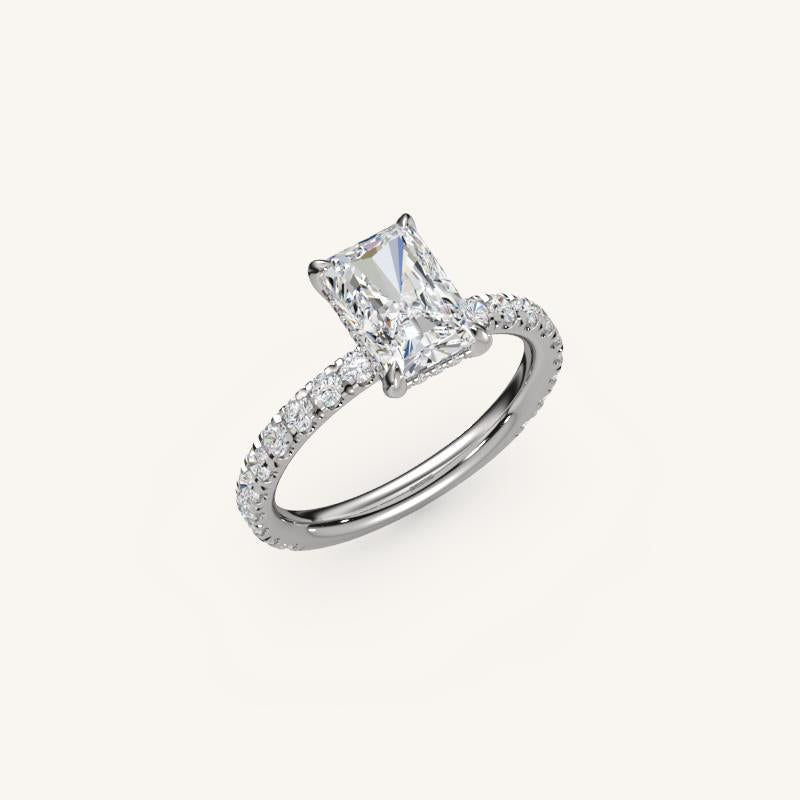 The Trelisse –Solitaire Hidden Halo Diamond Engagement Ring
