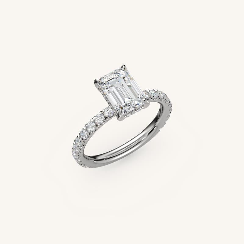 The Trelisse –Solitaire Hidden Halo Diamond Engagement Ring