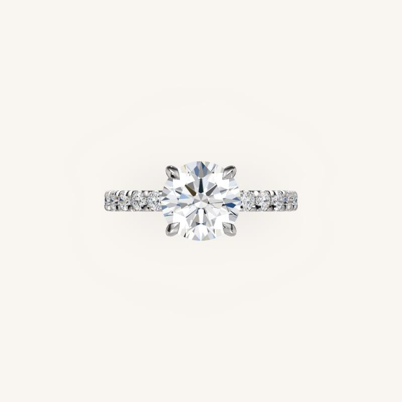 The Trelisse –Solitaire Hidden Halo Diamond Engagement Ring