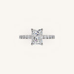 Load image into Gallery viewer, The Trelisse –Solitaire Hidden Halo Diamond Engagement Ring

