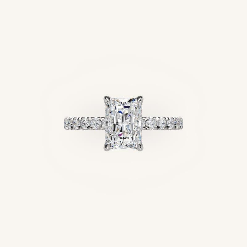 The Trelisse –Solitaire Hidden Halo Diamond Engagement Ring
