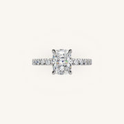 The Trelisse –Solitaire Hidden Halo Diamond Engagement Ring