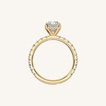 Load image into Gallery viewer, The Trelisse –Solitaire Hidden Halo Diamond Engagement Ring
