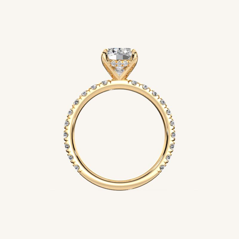 The Trelisse –Solitaire Hidden Halo Diamond Engagement Ring