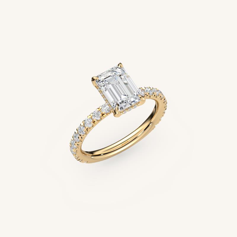 The Trelisse –Solitaire Hidden Halo Diamond Engagement Ring
