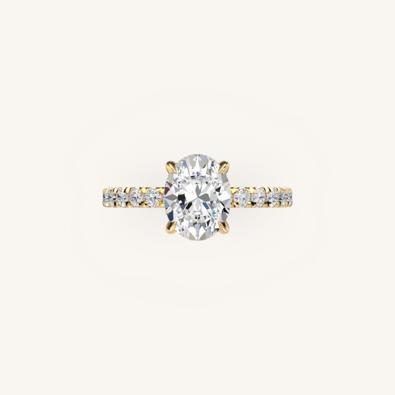 The Trelisse –Solitaire Hidden Halo Diamond Engagement Ring