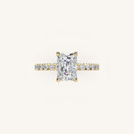 Load image into Gallery viewer, The Trelisse –Solitaire Hidden Halo Diamond Engagement Ring
