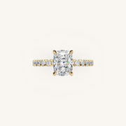 The Trelisse –Solitaire Hidden Halo Diamond Engagement Ring