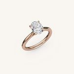 Load image into Gallery viewer, The Solienne – Cathedral Solitaire Engagement Ring
