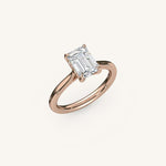 Load image into Gallery viewer, The Solienne – Cathedral Solitaire Engagement Ring
