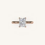 Load image into Gallery viewer, The Solienne – Cathedral Solitaire Engagement Ring
