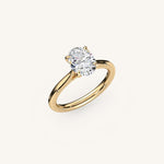 Load image into Gallery viewer, The Solienne – Cathedral Solitaire Engagement Ring
