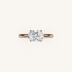 Load image into Gallery viewer, The Solienne – Cathedral Solitaire Engagement Ring (E-W)
