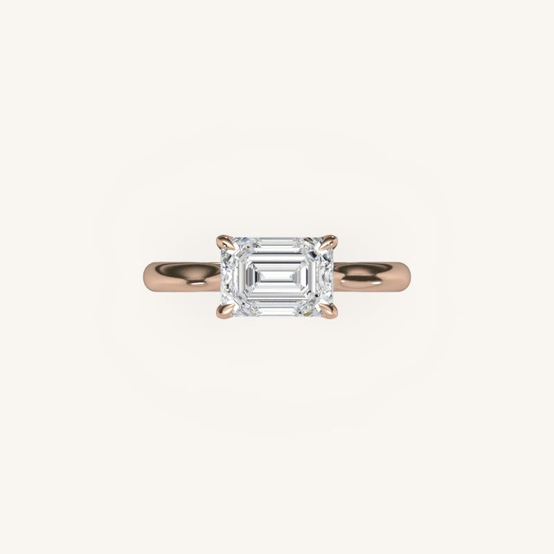 The Solienne – Cathedral Solitaire Engagement Ring (E-W)