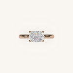 Load image into Gallery viewer, The Solienne – Cathedral Solitaire Engagement Ring (E-W)
