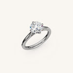 Load image into Gallery viewer, The Solienne – Cathedral Solitaire Engagement Ring (E-W)
