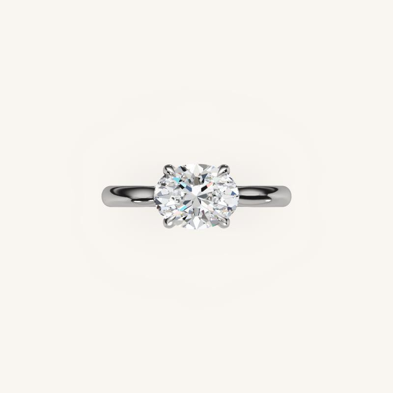 The Solienne – Cathedral Solitaire Engagement Ring (E-W)