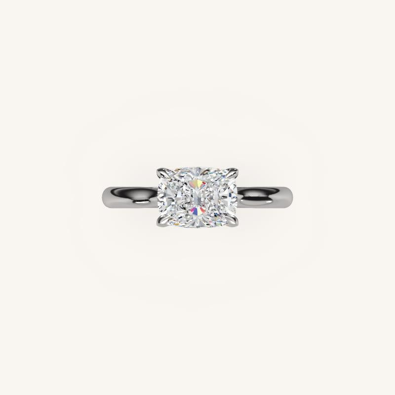 The Solienne – Cathedral Solitaire Engagement Ring (E-W)
