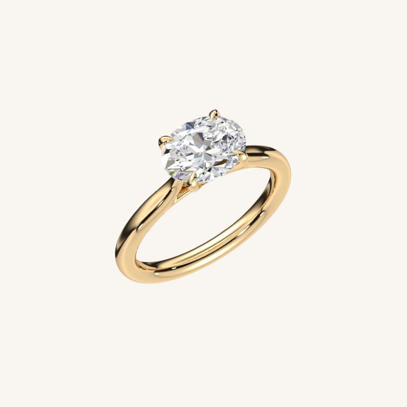 The Solienne – Cathedral Solitaire Engagement Ring (E-W)