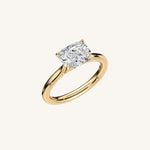 Load image into Gallery viewer, The Solienne – Cathedral Solitaire Engagement Ring (E-W)
