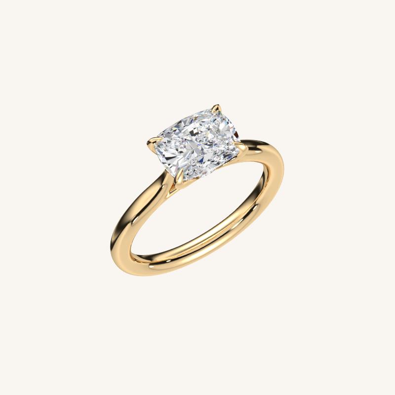 The Solienne – Cathedral Solitaire Engagement Ring (E-W)