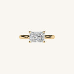 Load image into Gallery viewer, The Solienne – Cathedral Solitaire Engagement Ring (E-W)
