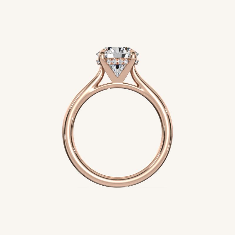 The Solienne – Cathedral Solitaire Hidden Halo Engagement Ring