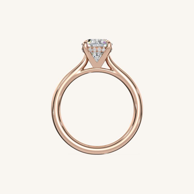 The Solienne – Cathedral Solitaire Hidden Halo Engagement Ring