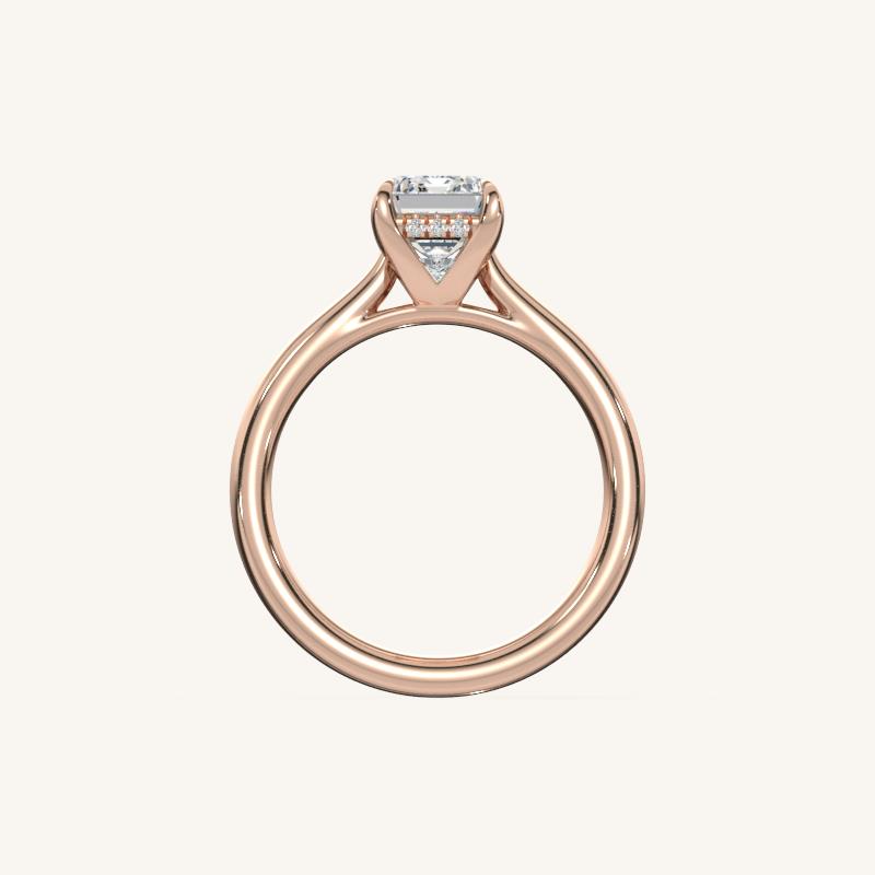 The Solienne – Cathedral Solitaire Hidden Halo Engagement Ring