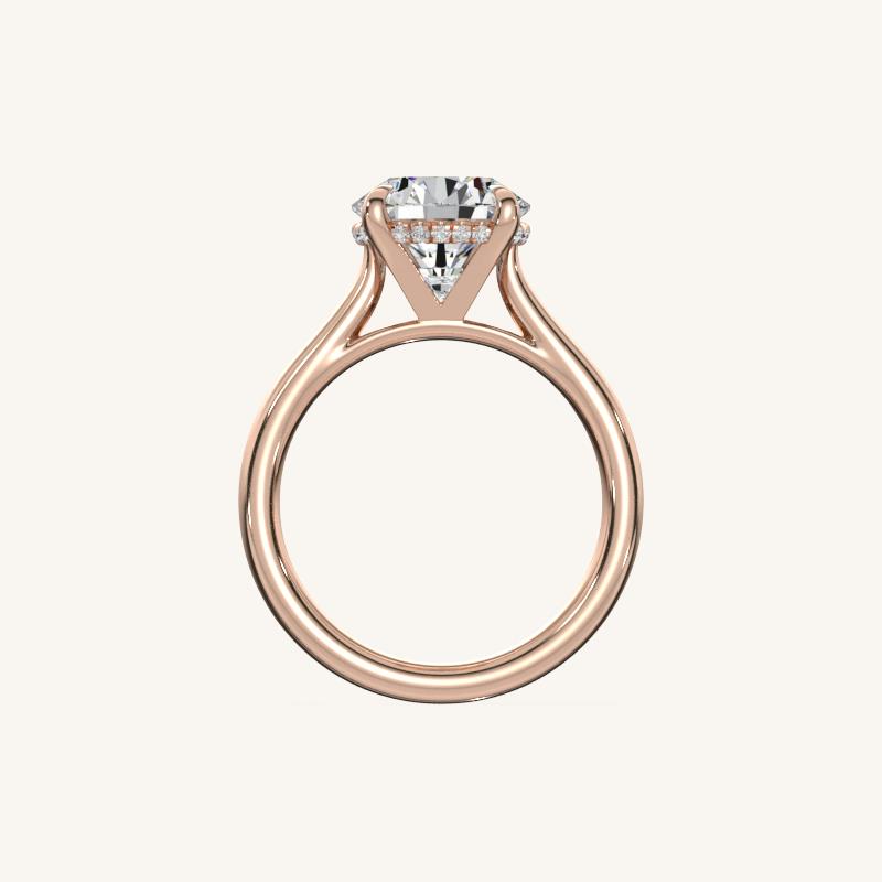 The Solienne – Cathedral Solitaire Hidden Halo Engagement Ring