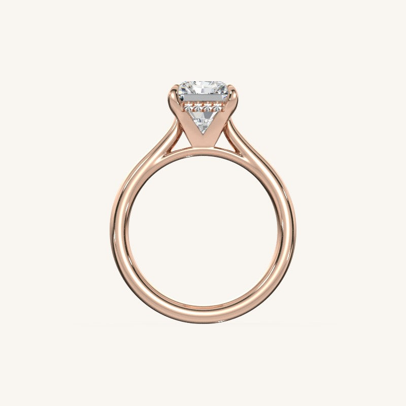The Solienne – Cathedral Solitaire Hidden Halo Engagement Ring