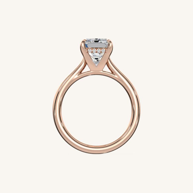The Solienne – Cathedral Solitaire Hidden Halo Engagement Ring