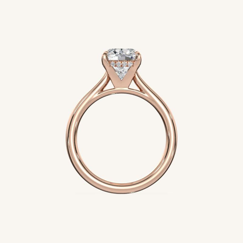 The Solienne – Cathedral Solitaire Hidden Halo Engagement Ring