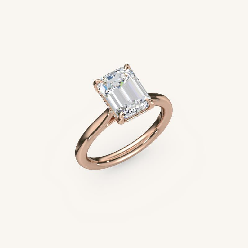 The Solienne – Cathedral Solitaire Hidden Halo Engagement Ring