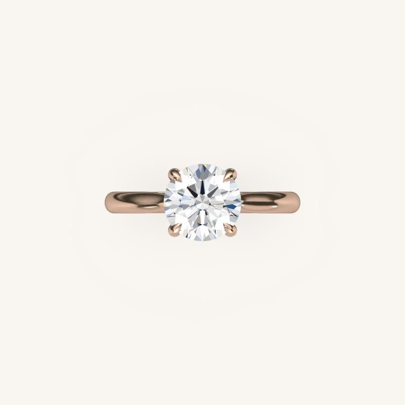 The Solienne – Cathedral Solitaire Hidden Halo Engagement Ring