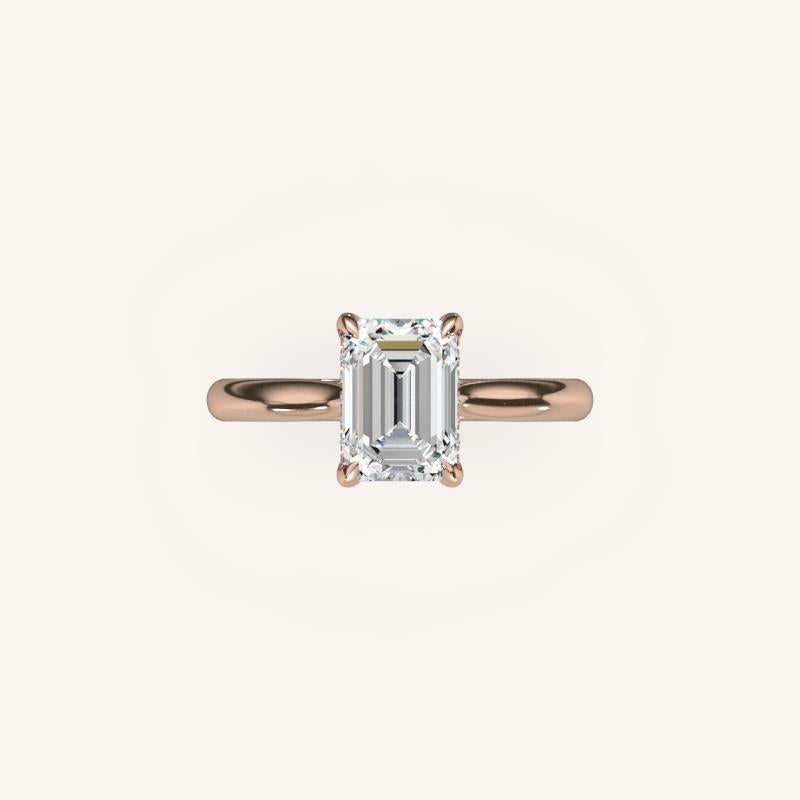 The Solienne – Cathedral Solitaire Hidden Halo Engagement Ring